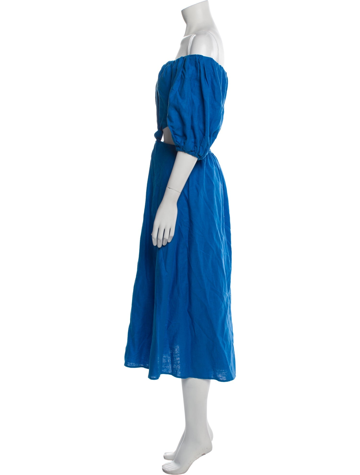 Farm Rio Off-The-Shoulder Midi Length Dress