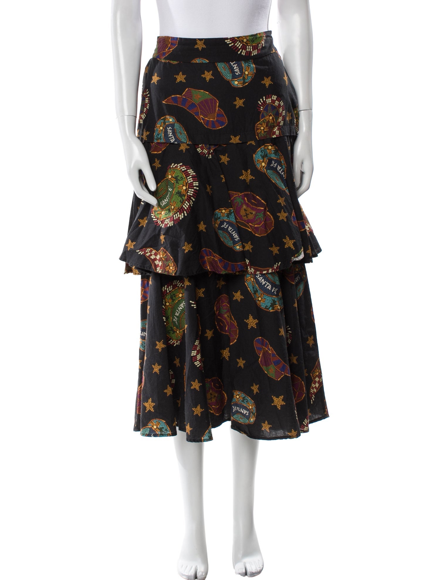 Farm Rio Floral Print Midi Length Skirt