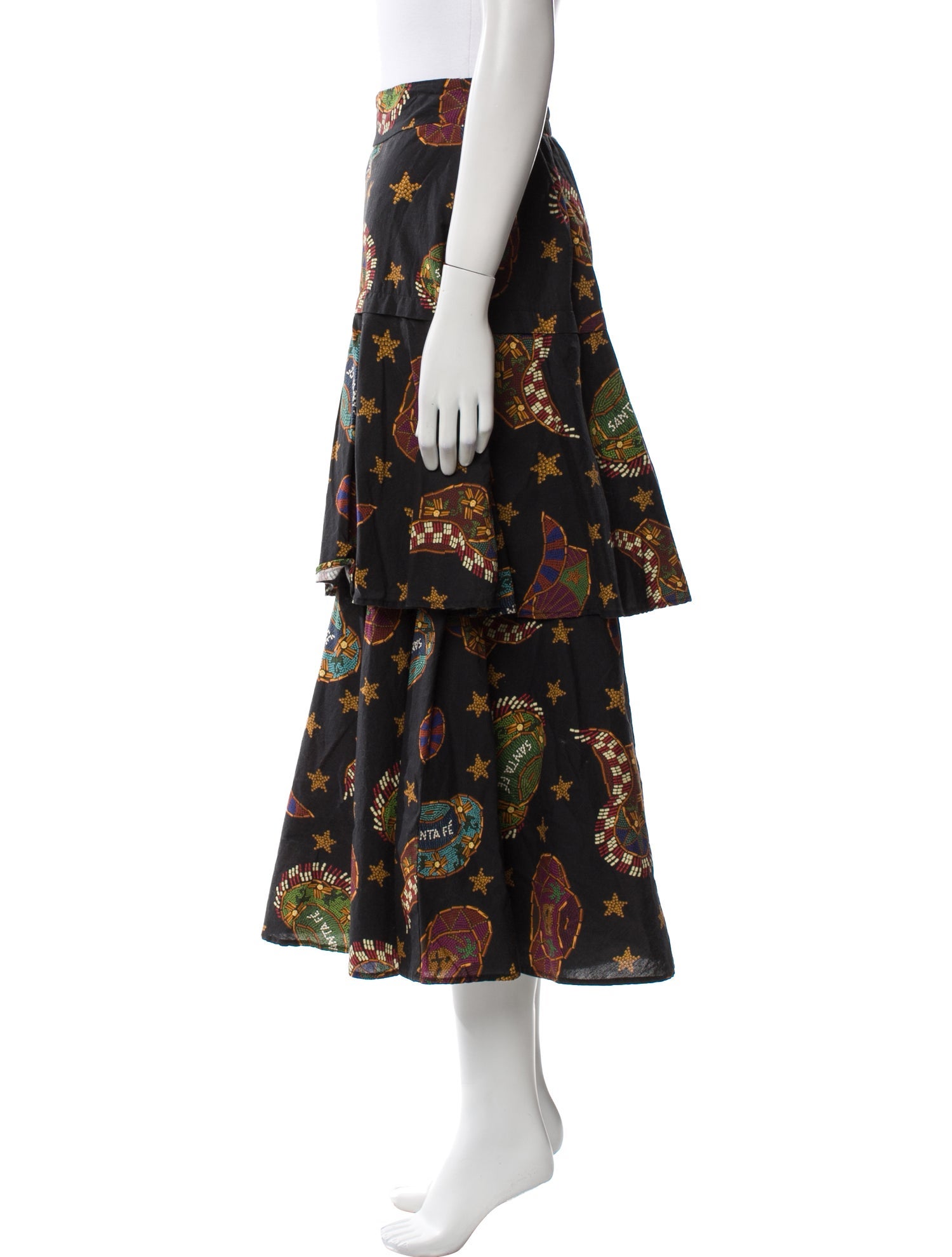 Farm Rio Floral Print Midi Length Skirt