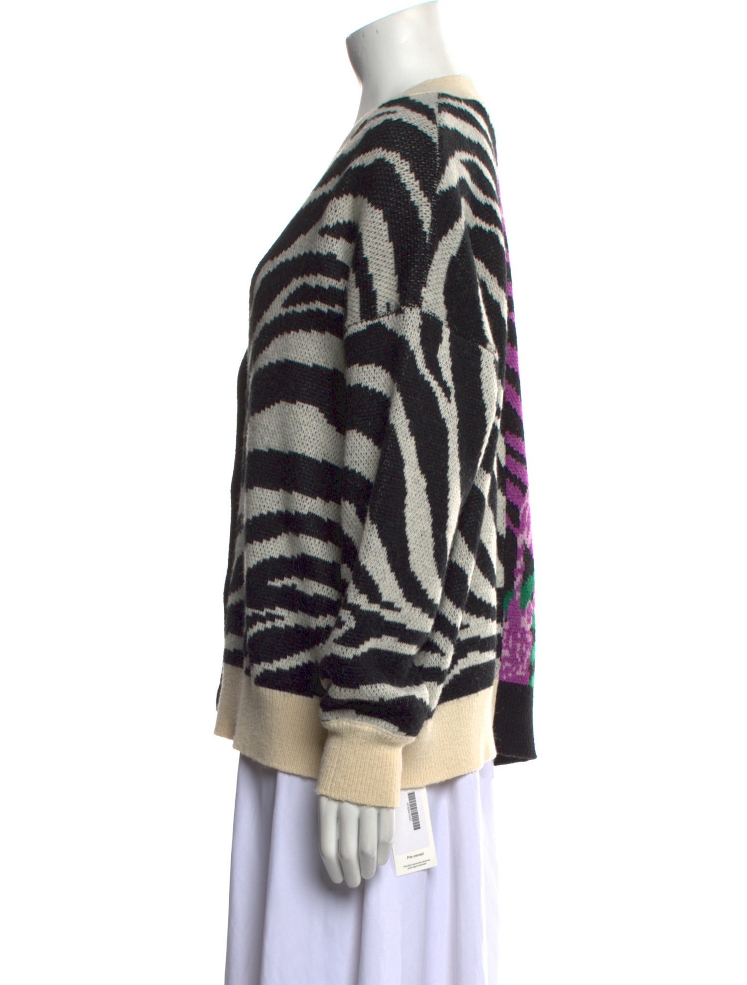 Farm Rio Merino Wool Animal Print Sweater