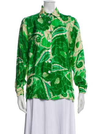 Farm Rio Printed Long Sleeve Button-Up Top