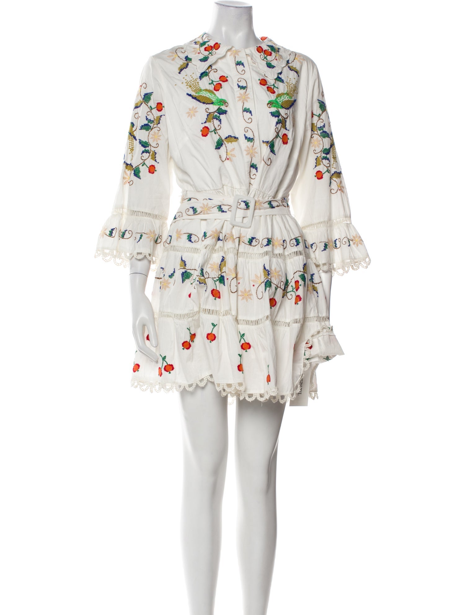 Farm Rio Floral Print Mini Dress