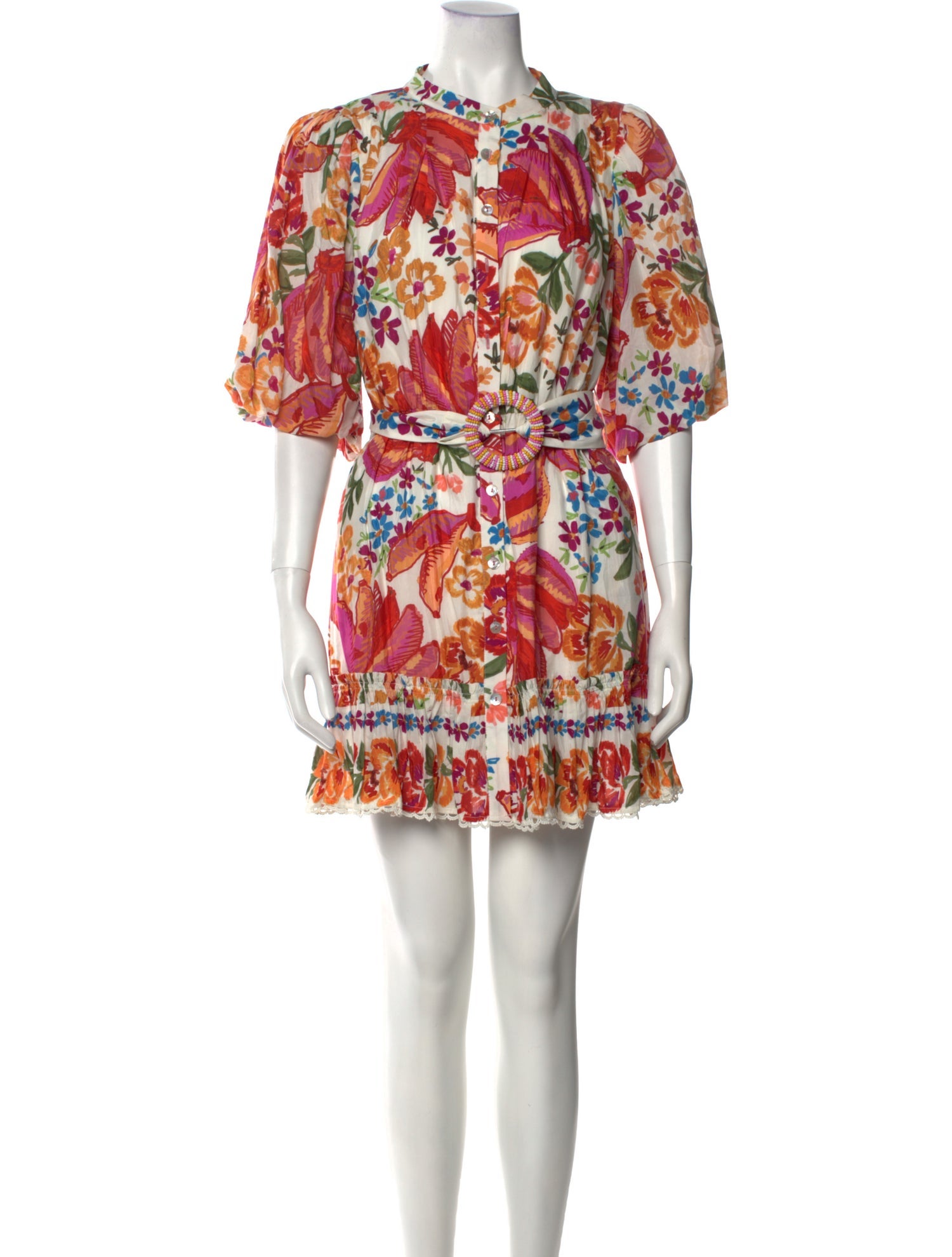 Farm Rio Floral Print Mini Dress