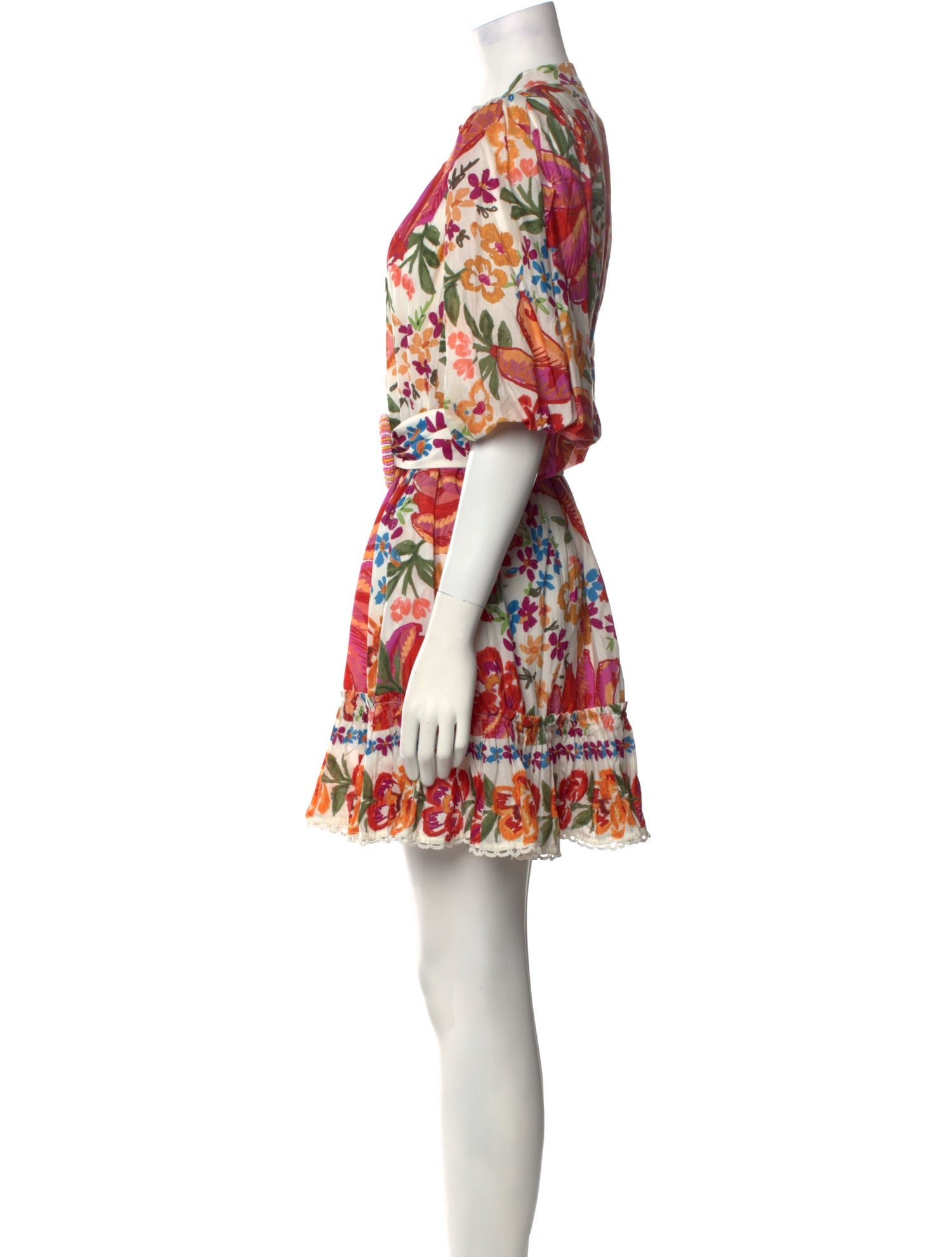 Farm Rio Floral Print Mini Dress