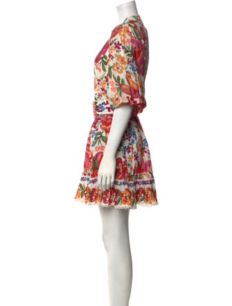 Farm Rio Floral Print Mini Dress