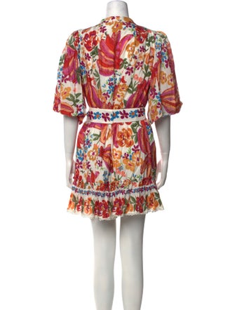 Farm Rio Floral Print Mini Dress