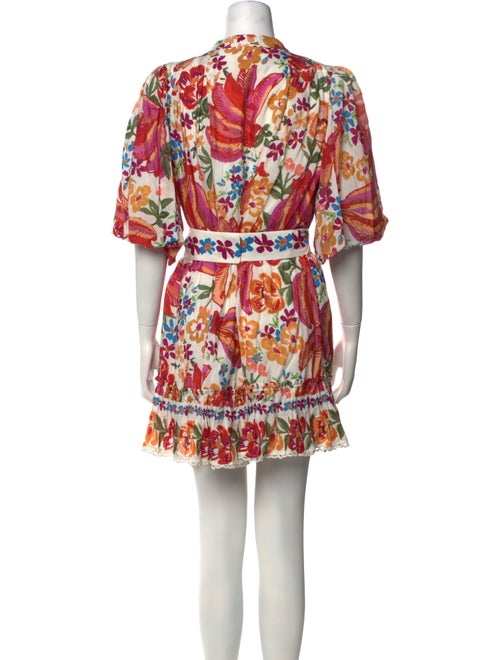 Farm Rio Floral Print Mini Dress