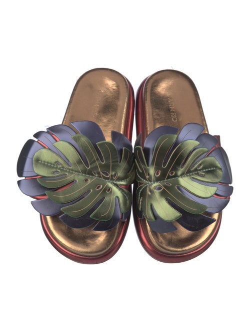 Farm Rio Leather Printed Slides