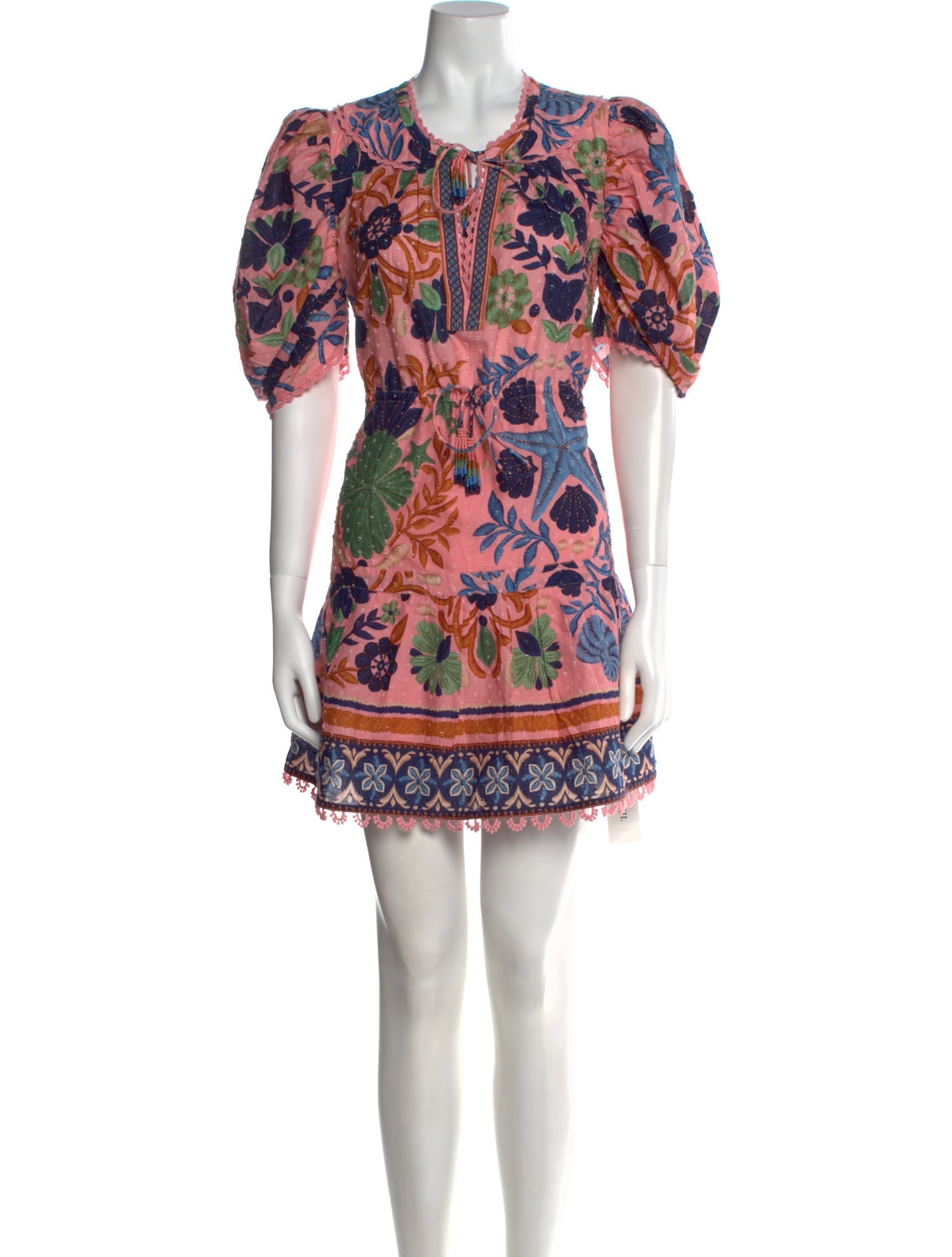 Farm Rio Floral Print Mini Dress