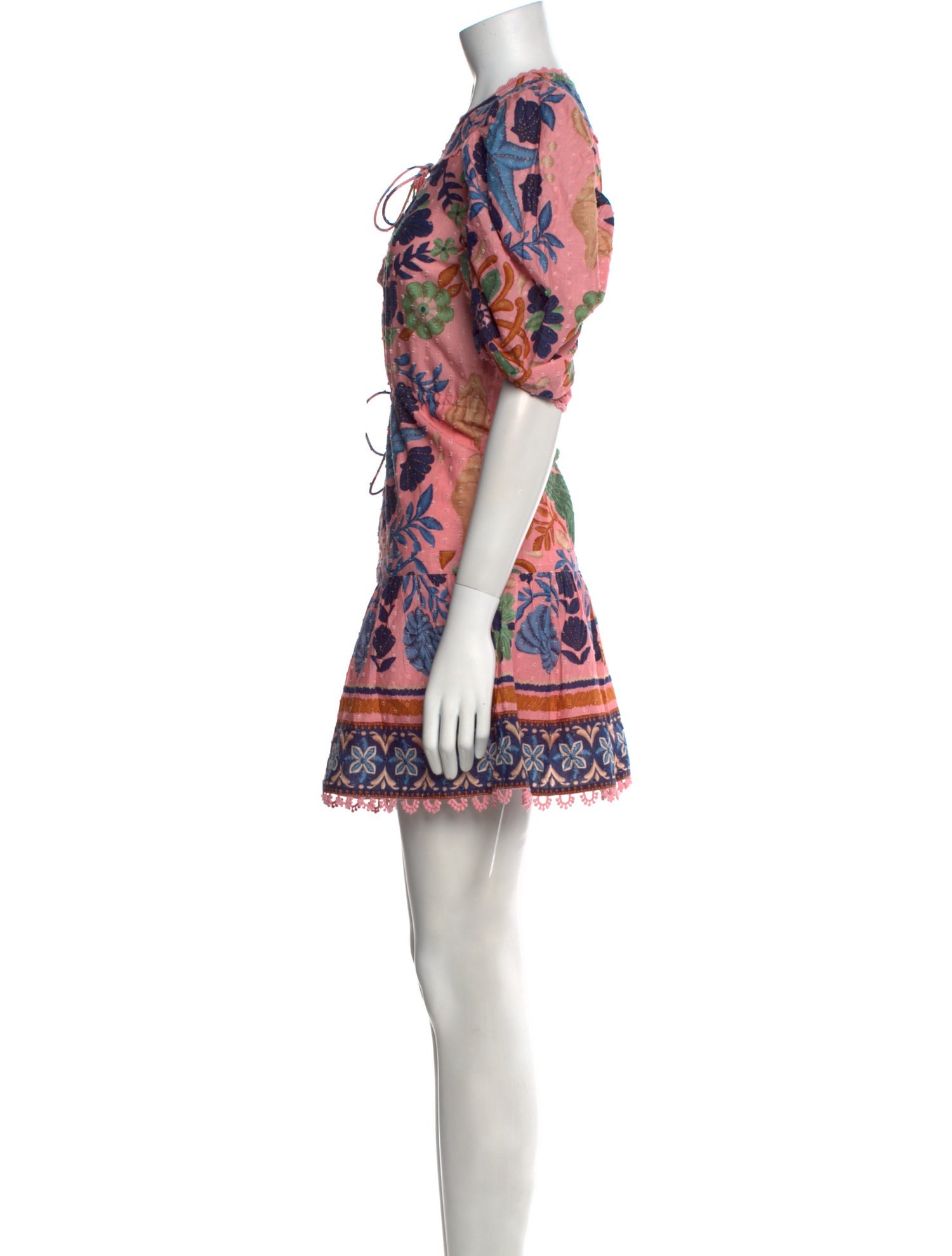Farm Rio Floral Print Mini Dress