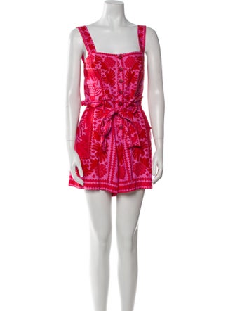 Farm Rio Linen Printed Romper