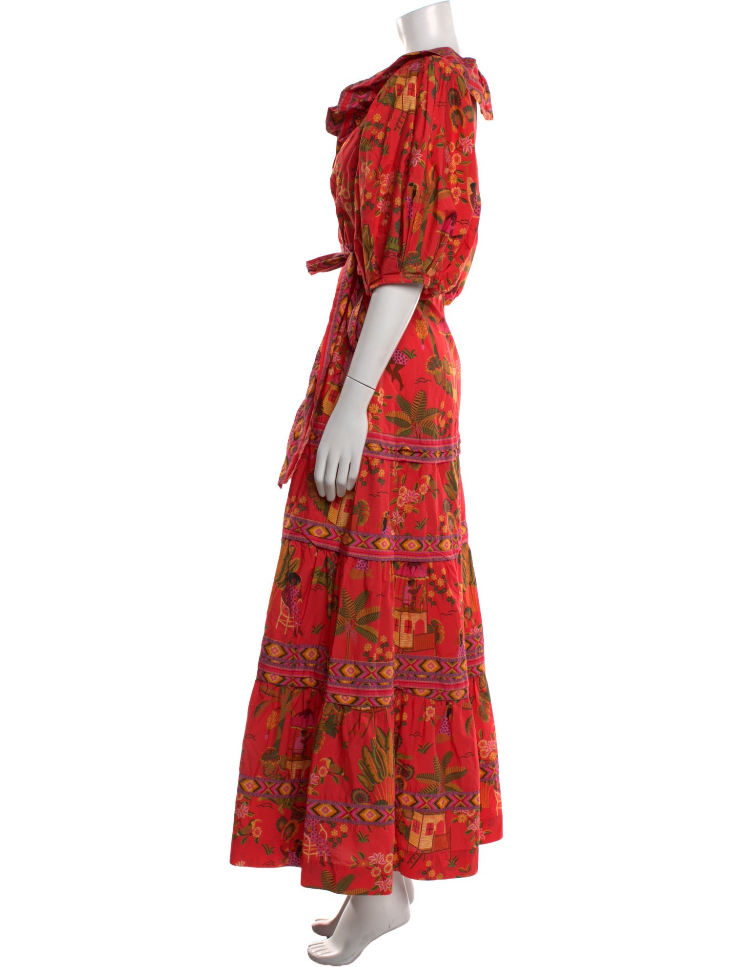 Farm Rio Floral Print Long Dress