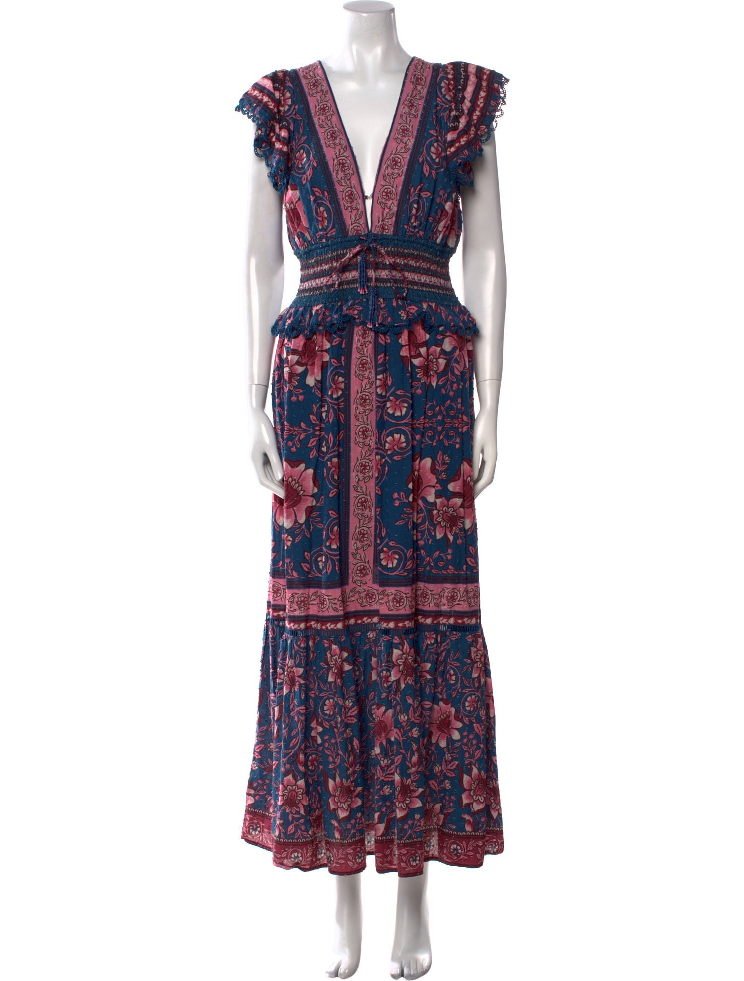 Farm Rio Floral Print Long Dress