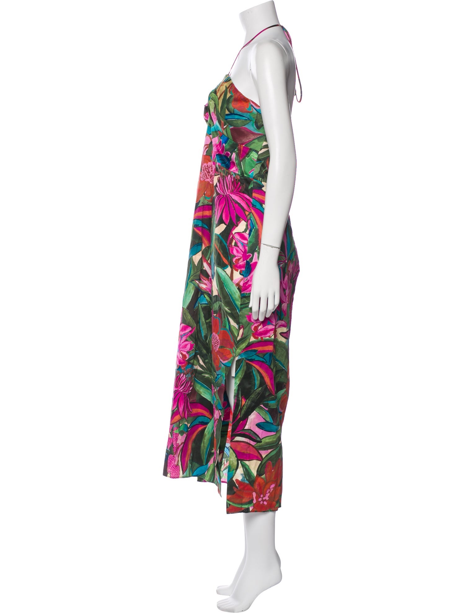 Farm Rio Floral Print Midi Length Dress