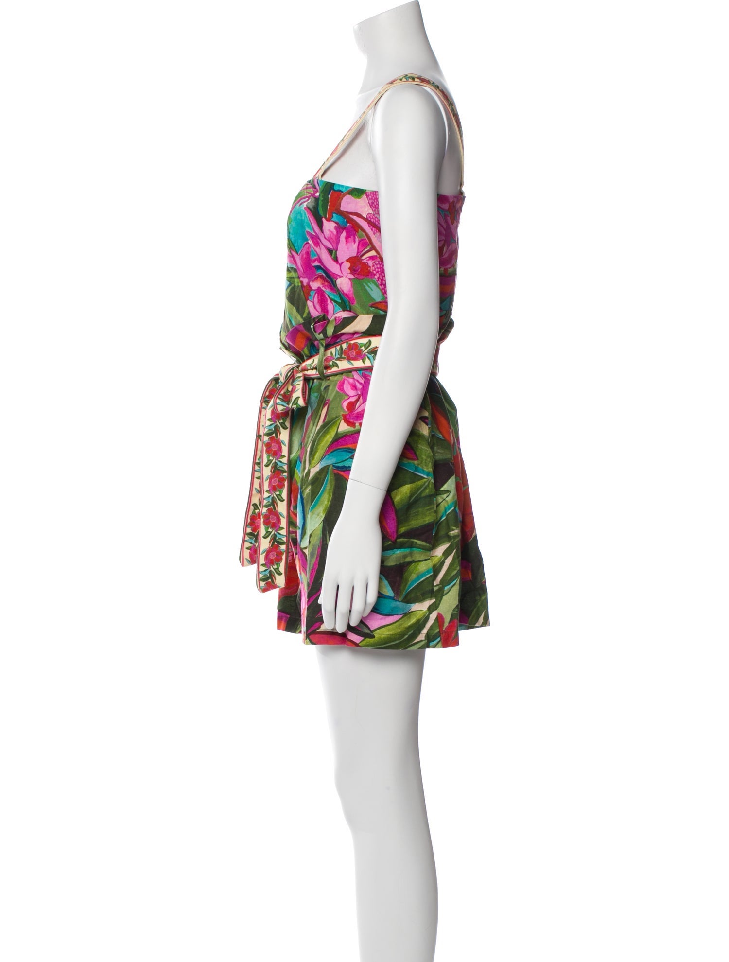 Farm Rio Printed Square Neckline Romper