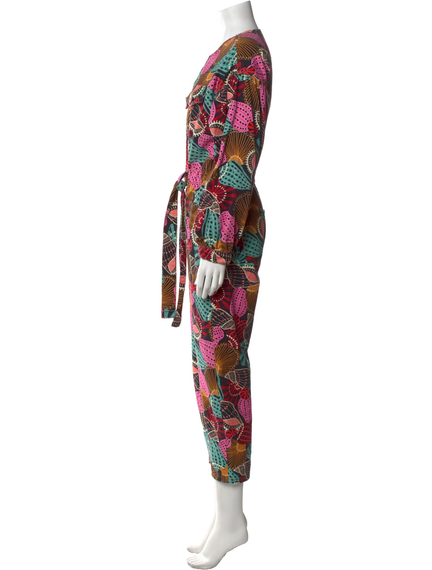 Farm Rio Printed Crew Neck Jumpsuit