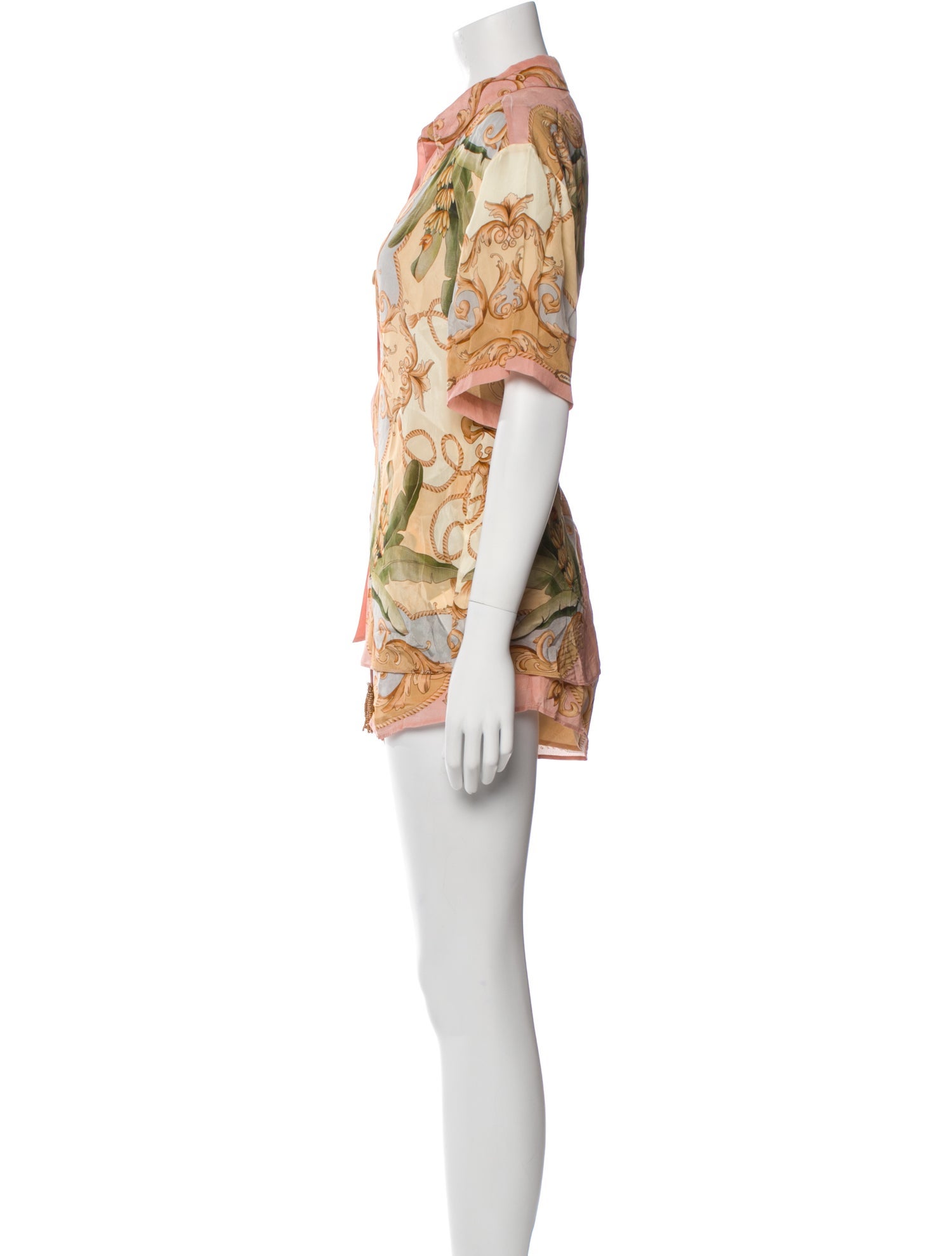 Farm Rio Printed Tassel Accents Short Set