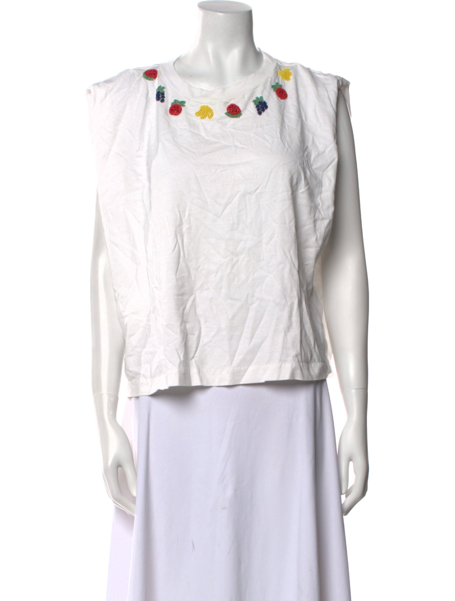 Farm Rio Crew Neck Sleeveless Top