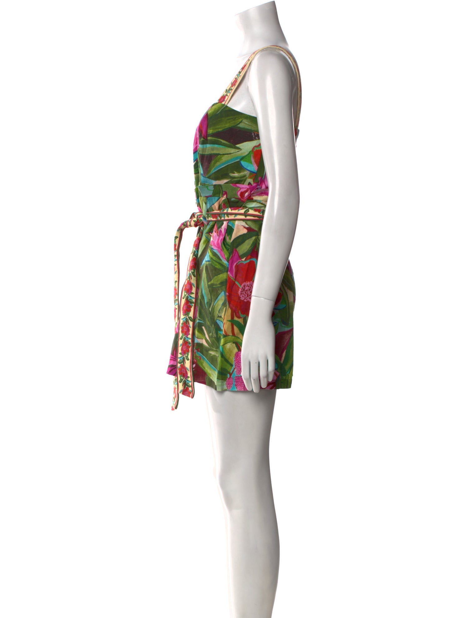 Farm Rio Linen Floral Print Romper w/ Tags