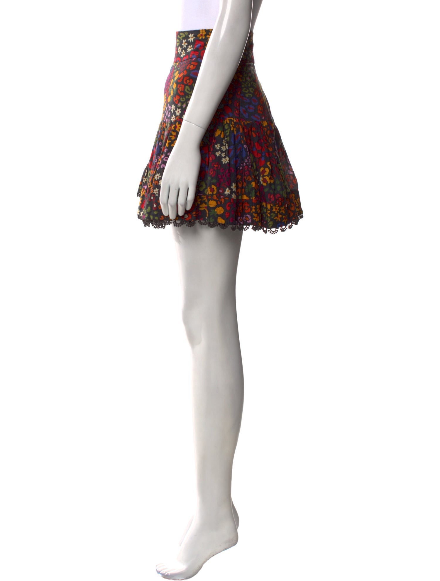 Farm Rio Floral Print Mini Skirt