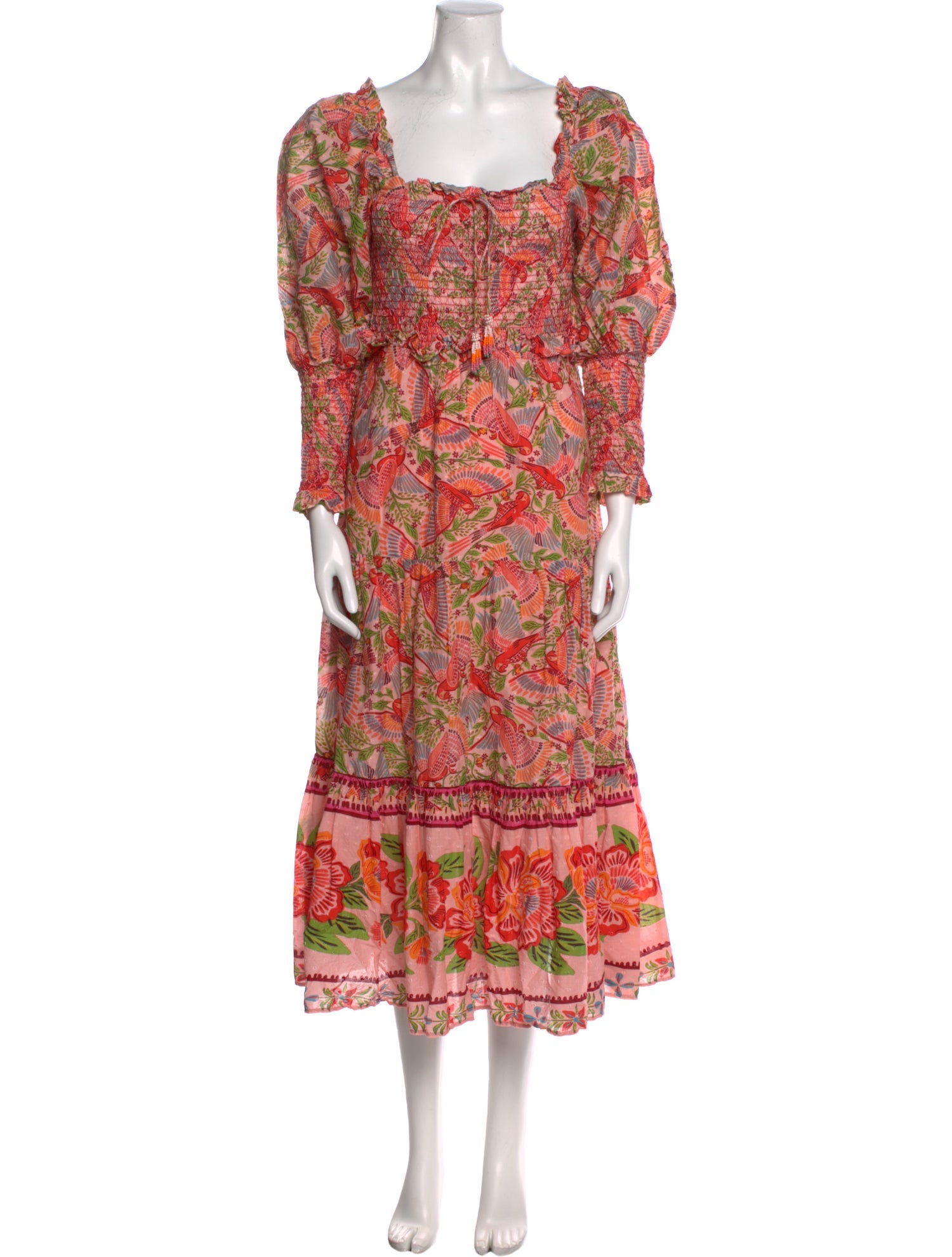 Farm Rio Floral Print Long Dress