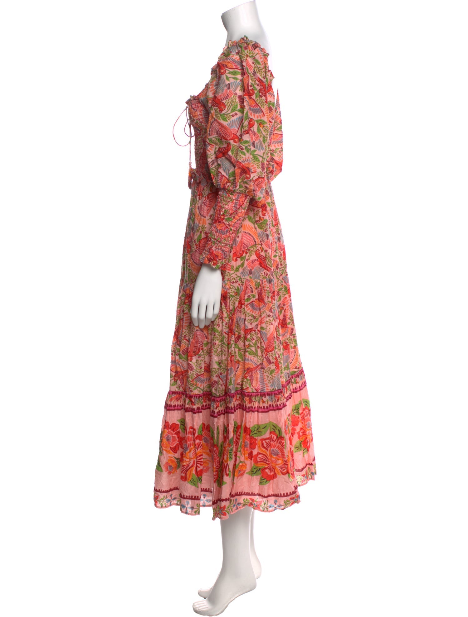 Farm Rio Floral Print Long Dress