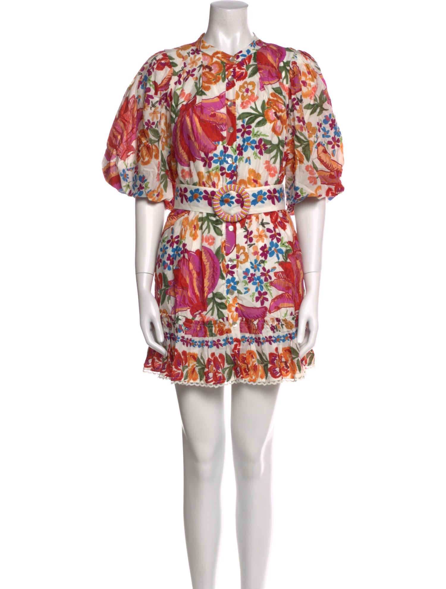 Farm Rio Floral Print Mini Dress