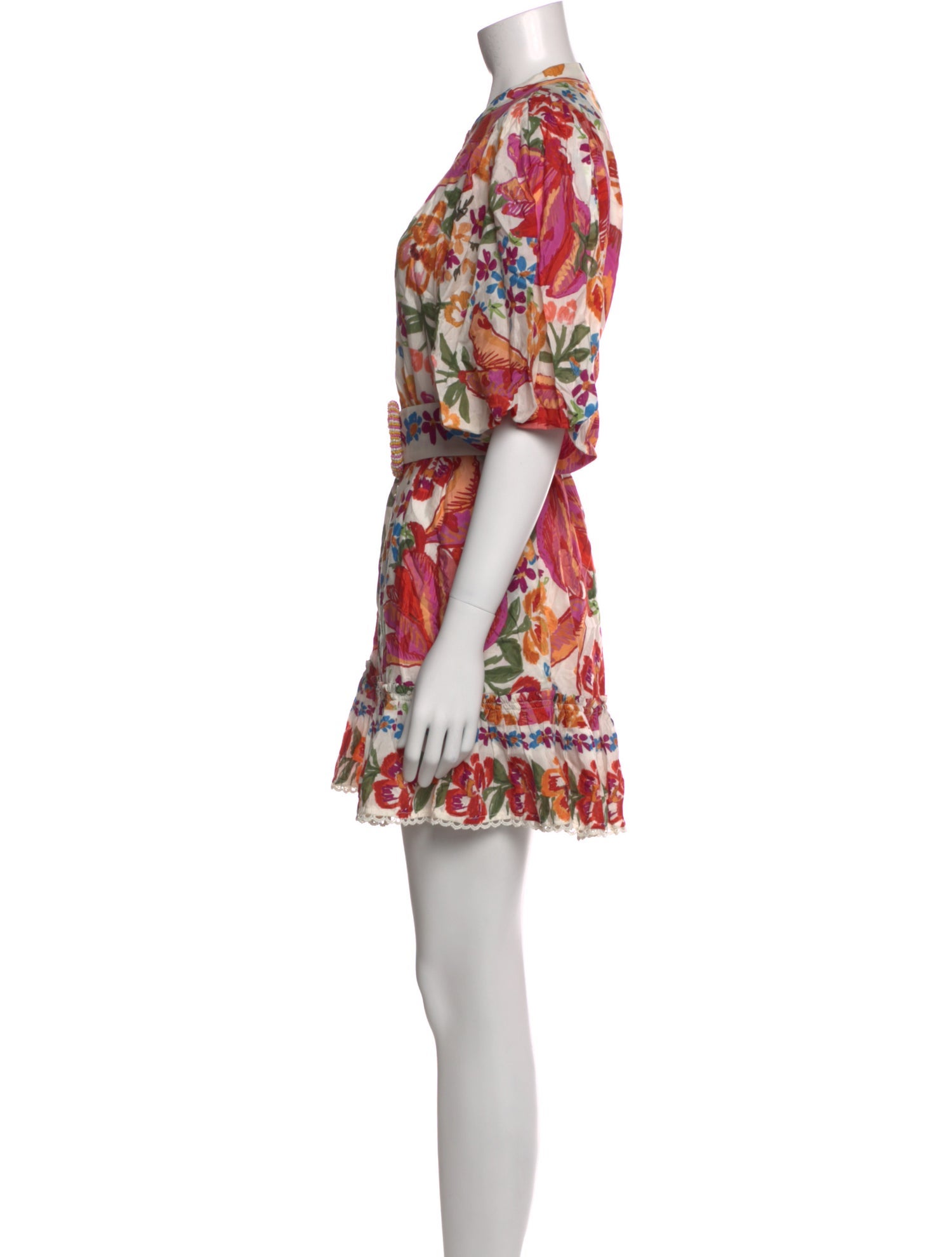 Farm Rio Floral Print Mini Dress