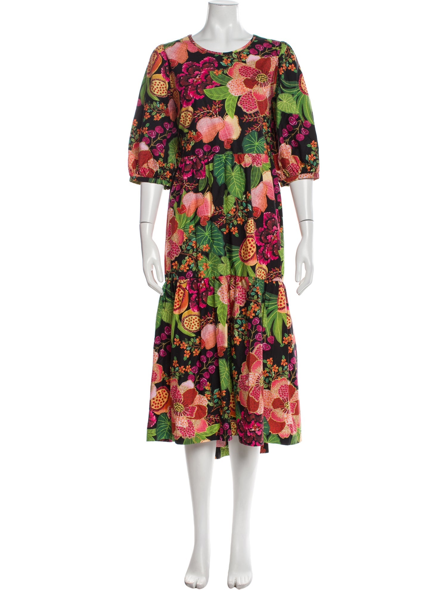Farm Rio Floral Print Long Dress