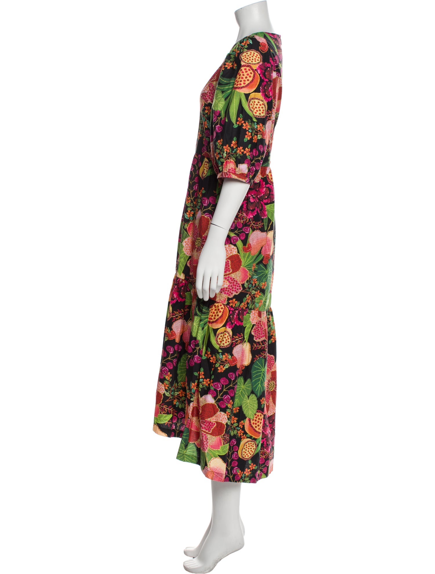 Farm Rio Floral Print Long Dress