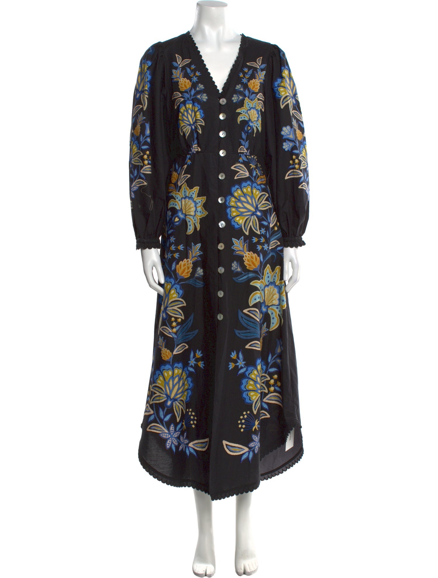 Farm Rio Floral Print Long Dress