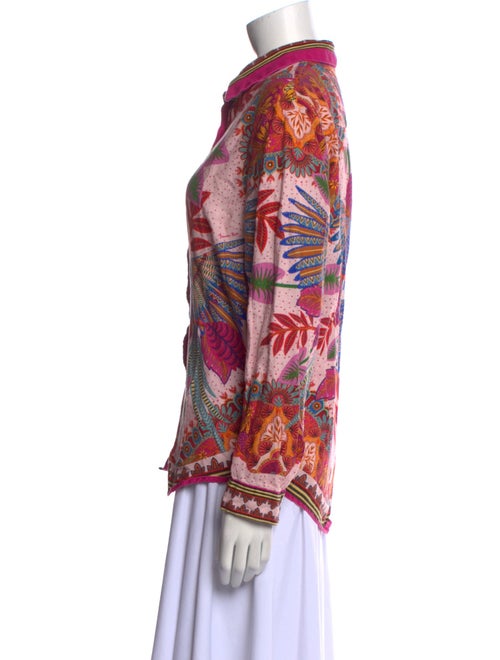 Farm Rio Linen Printed Button-Up Top