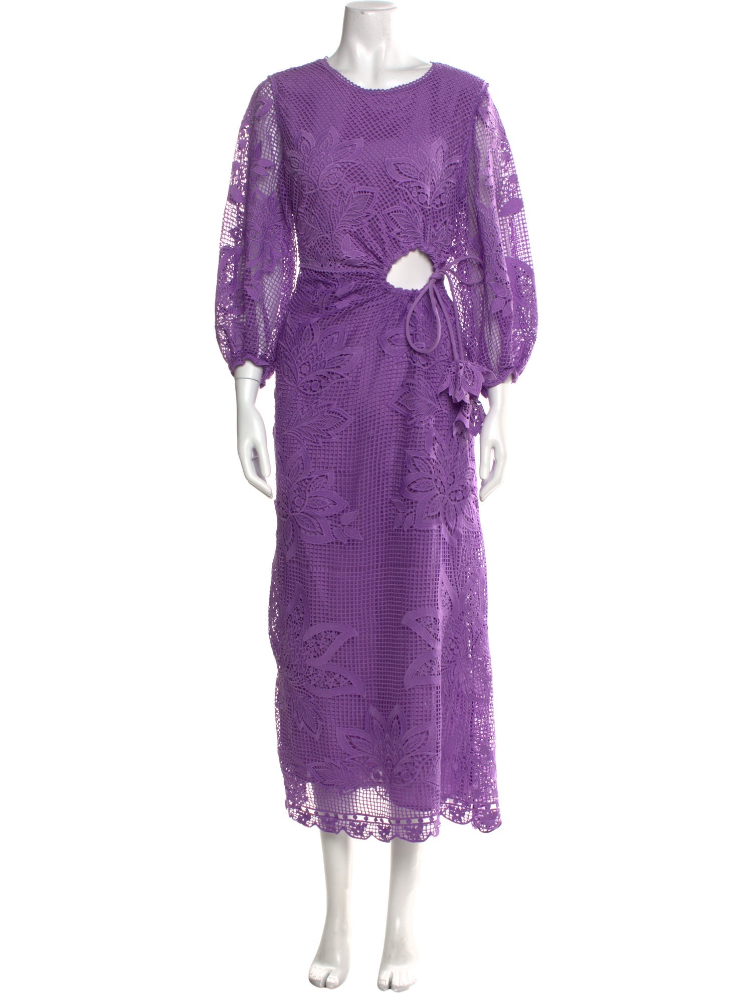 Farm Rio Lace Pattern Midi Length Dress