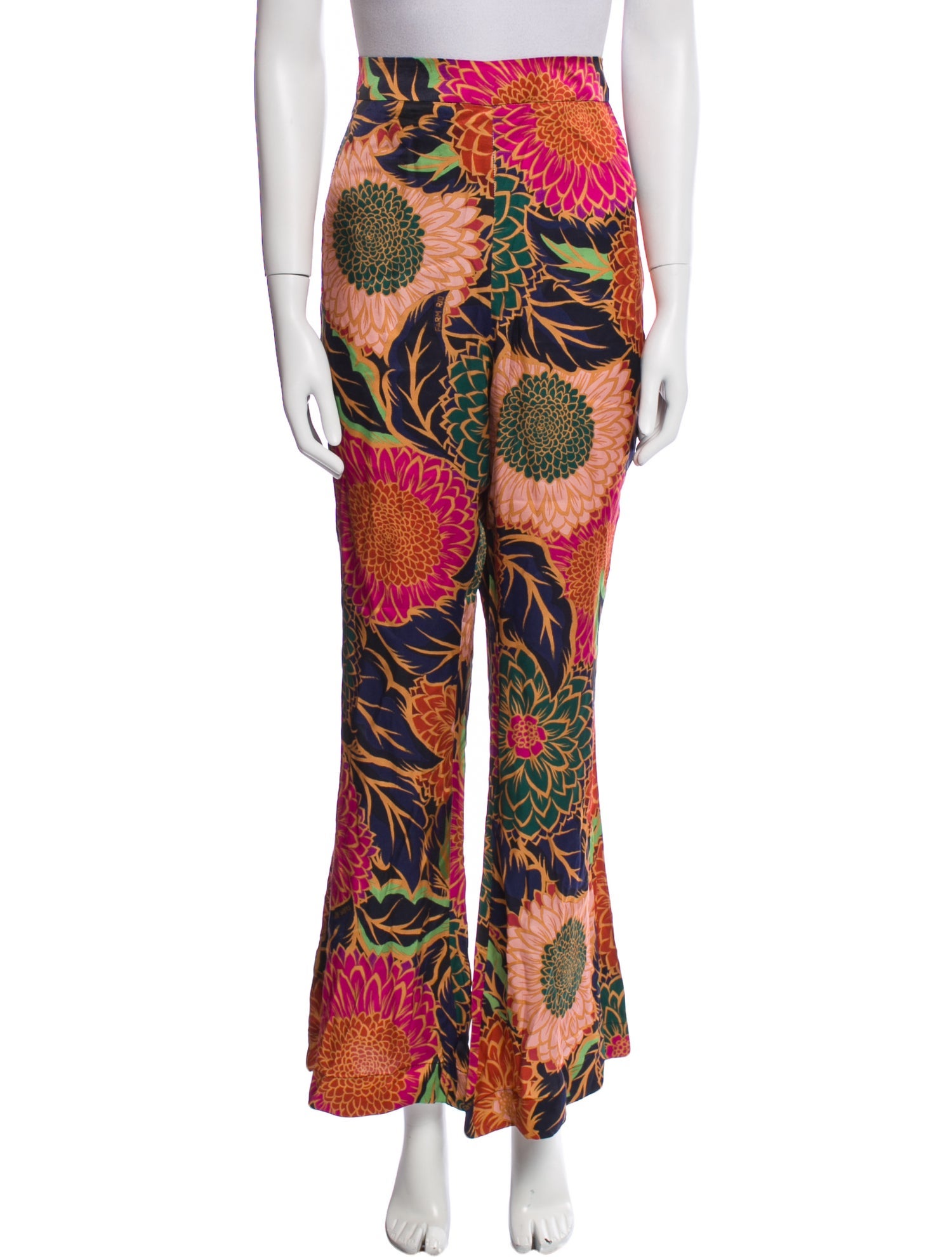 Farm Rio Floral Print Wide Leg Pants