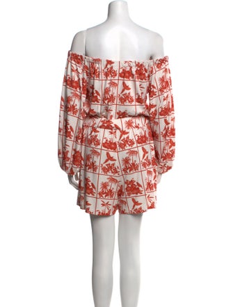 Farm Rio for Anthropologie Printed Off-The-Shoulder Romper