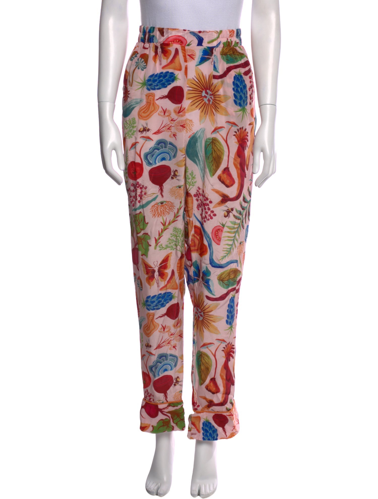 Farm Rio Floral Print Straight Leg Pants