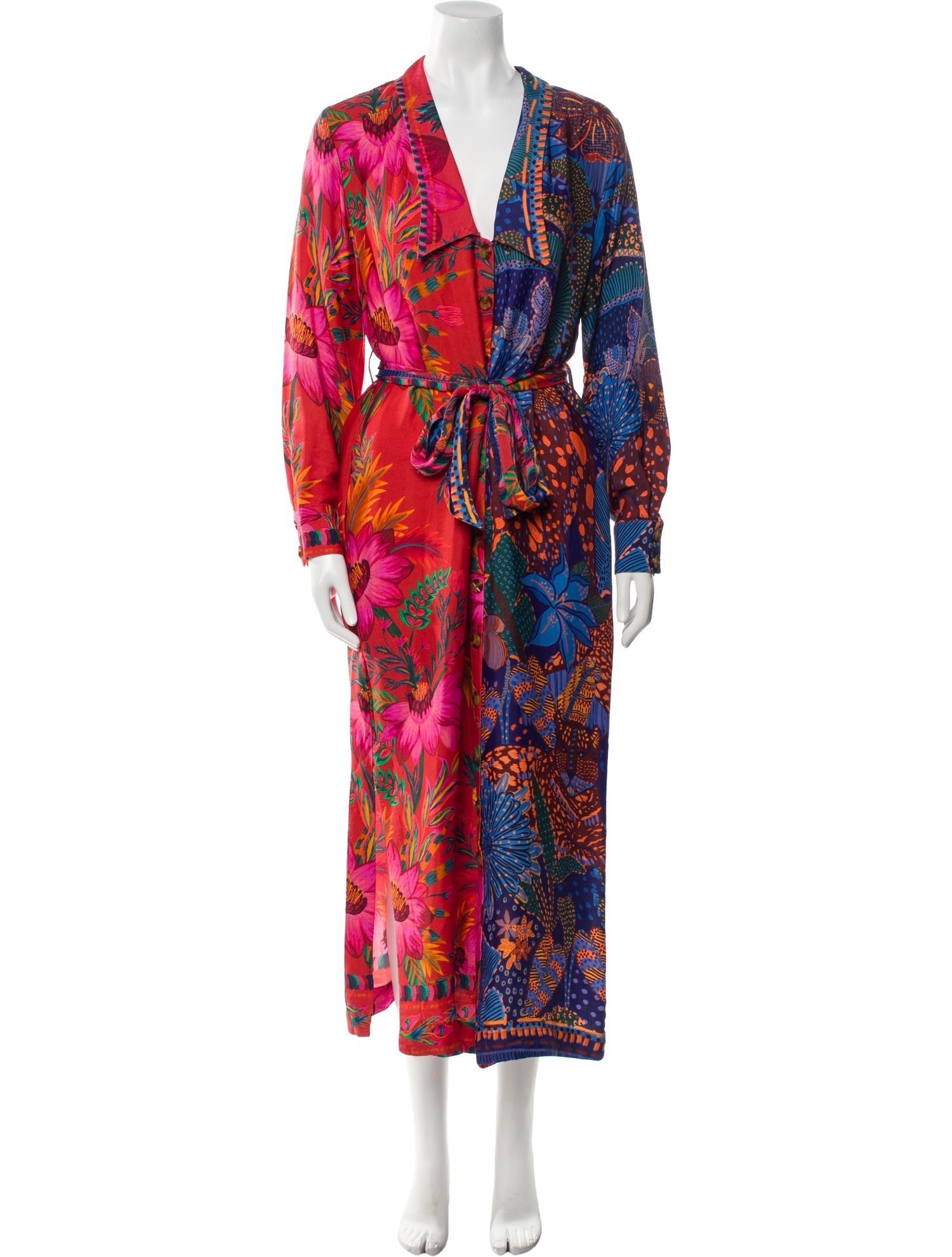 Farm Rio Floral Print Long Dress