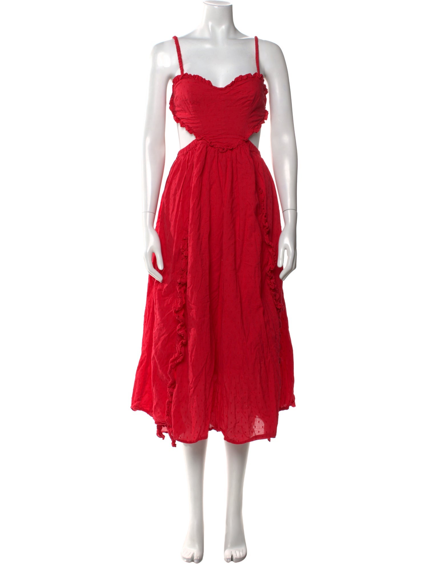 Farm Rio Square Neckline Midi Length Dress