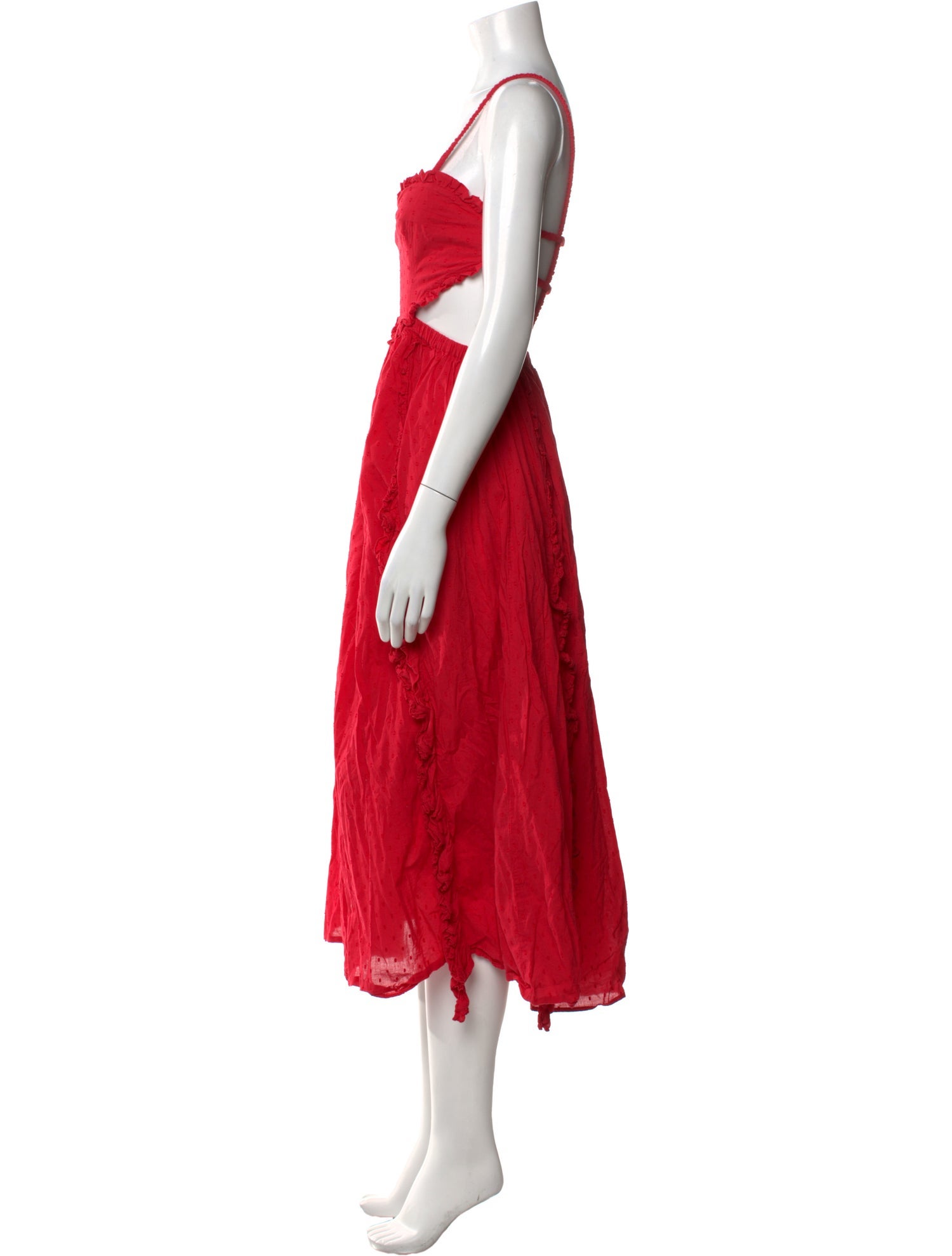 Farm Rio Square Neckline Midi Length Dress