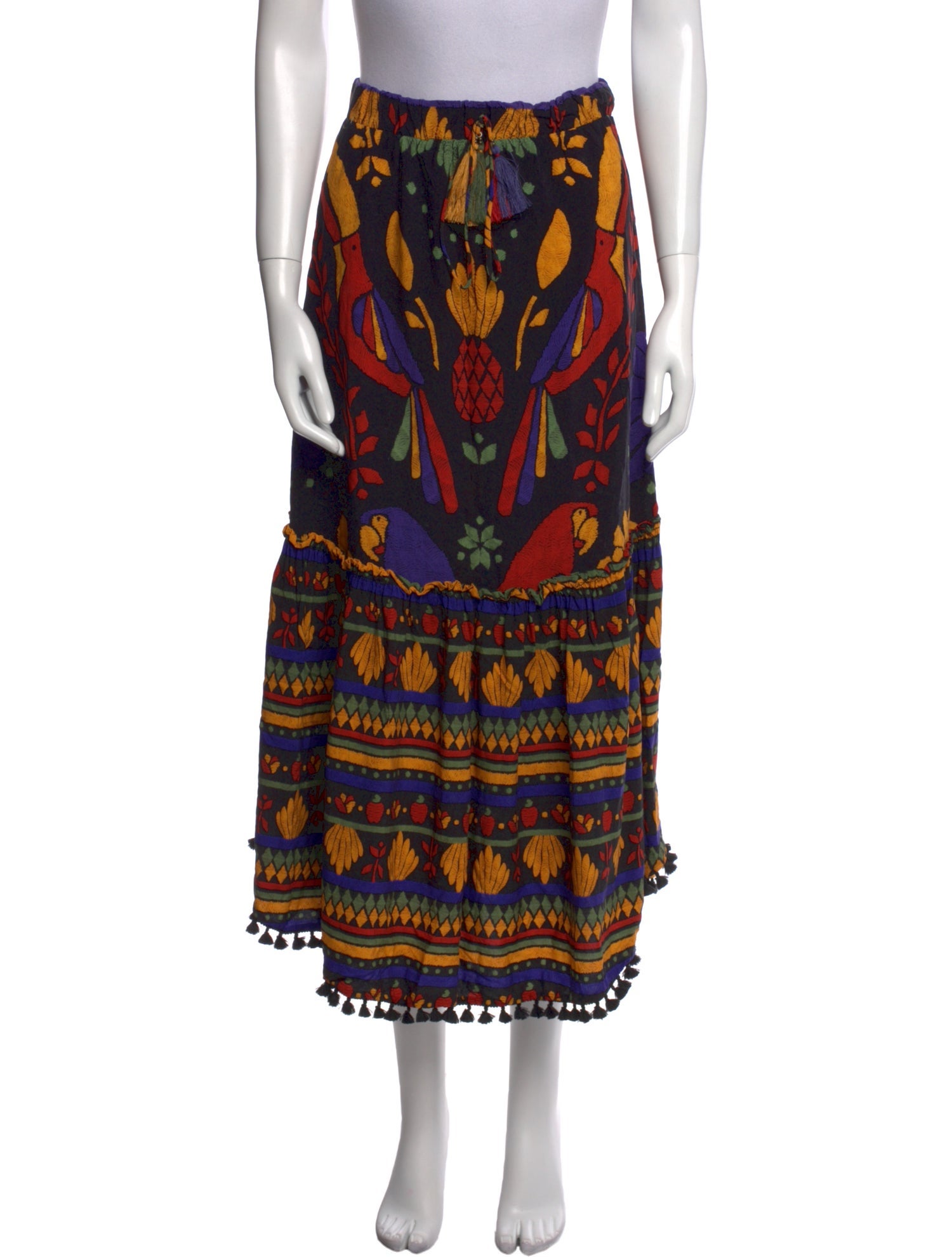 Farm Rio Printed Midi Length Skirt