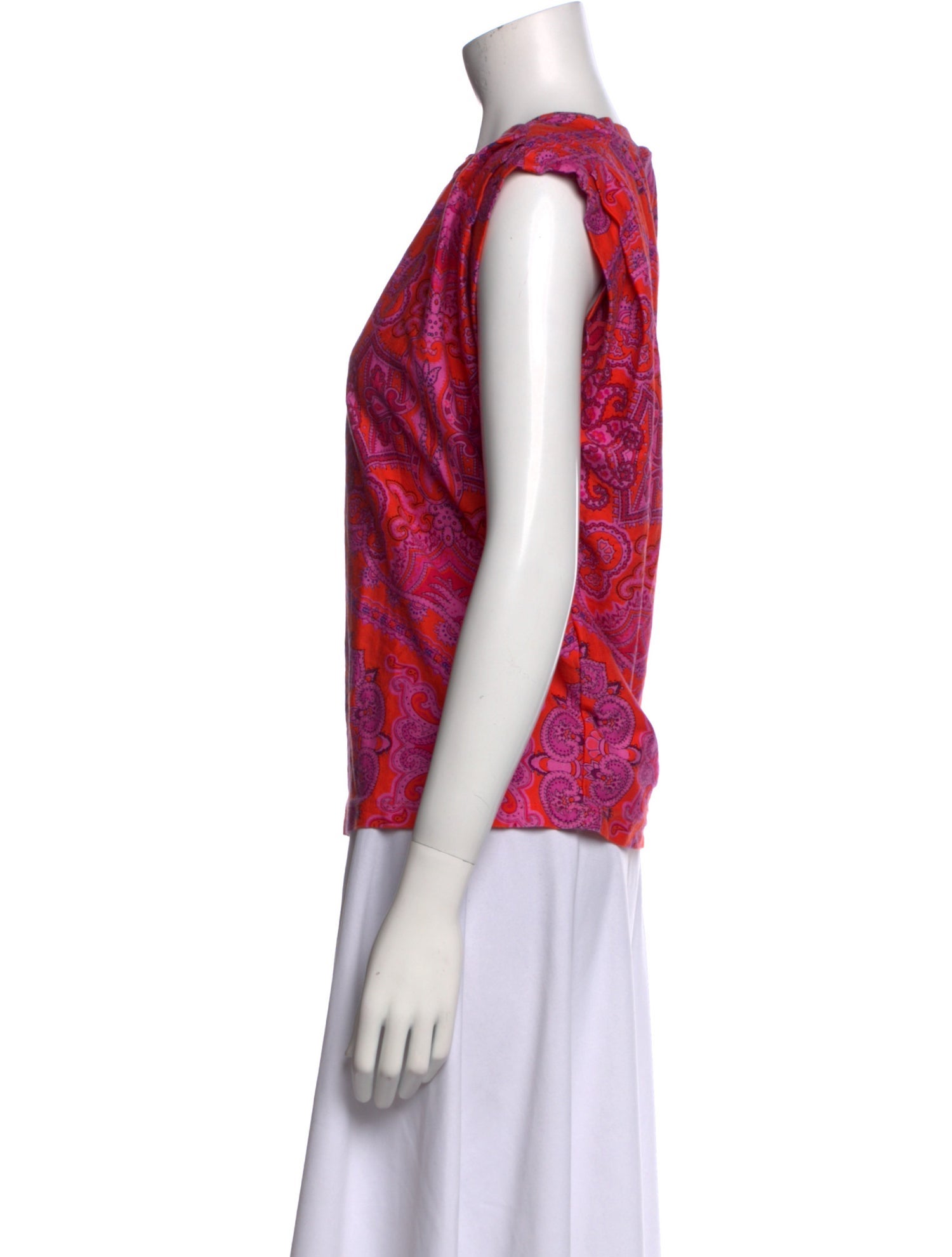 Farm Rio Paisley Print Crew Neck Top