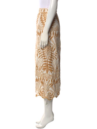 Farm Rio Linen Midi Length Skirt