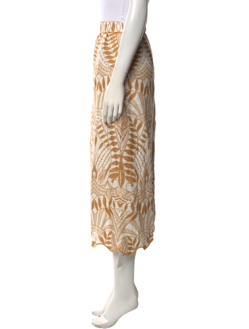 Farm Rio Linen Midi Length Skirt