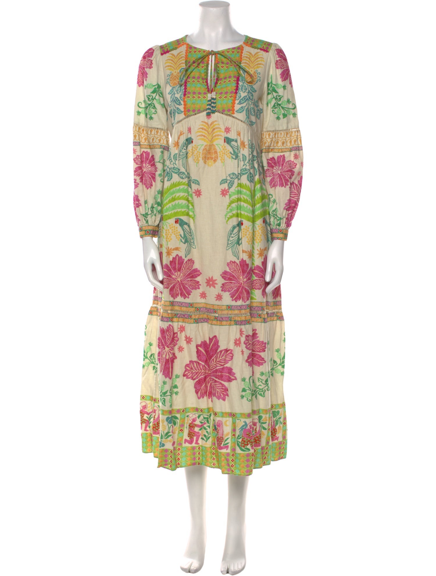 Farm Rio Floral Print Long Dress