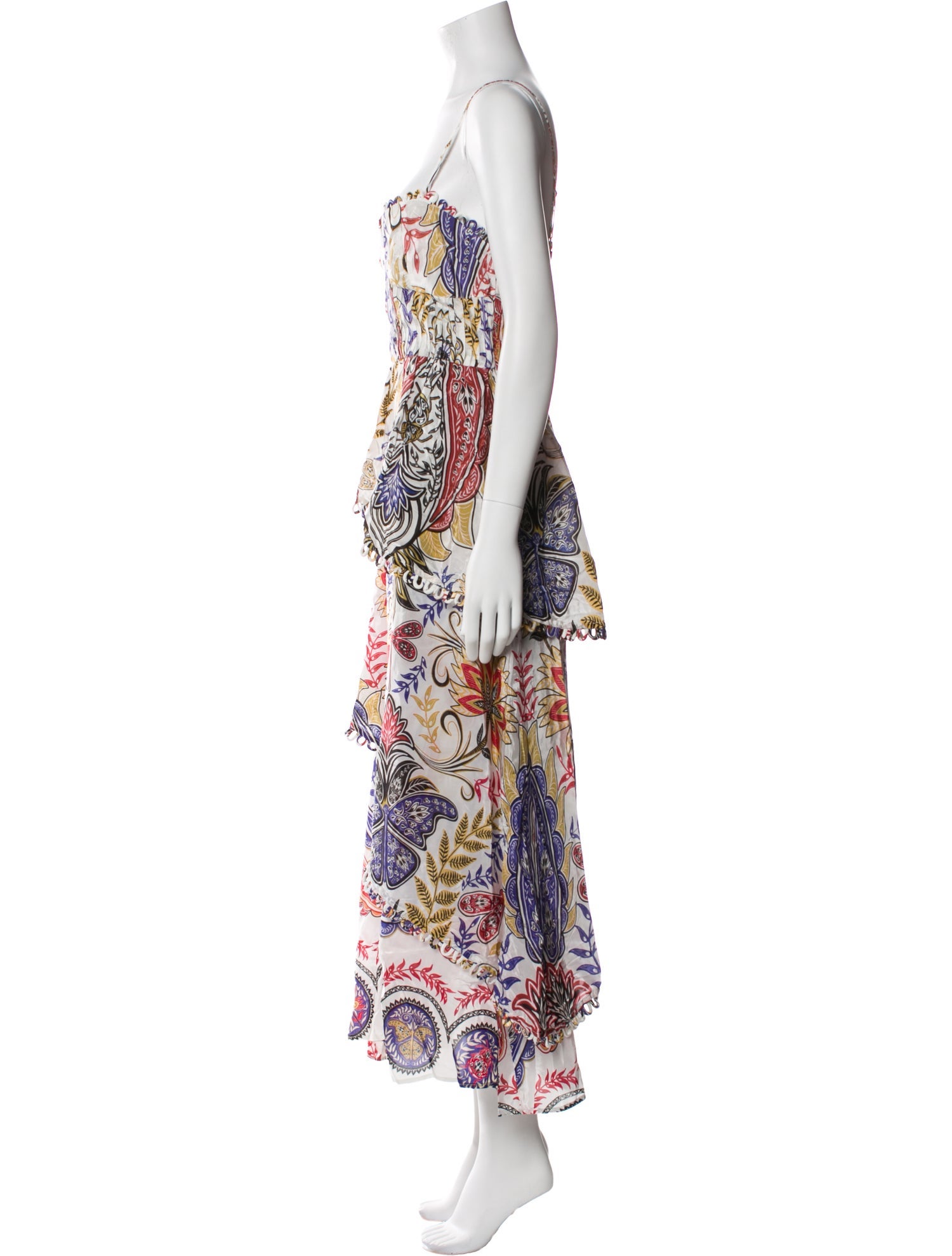 Farm Rio Paisley Print Long Dress