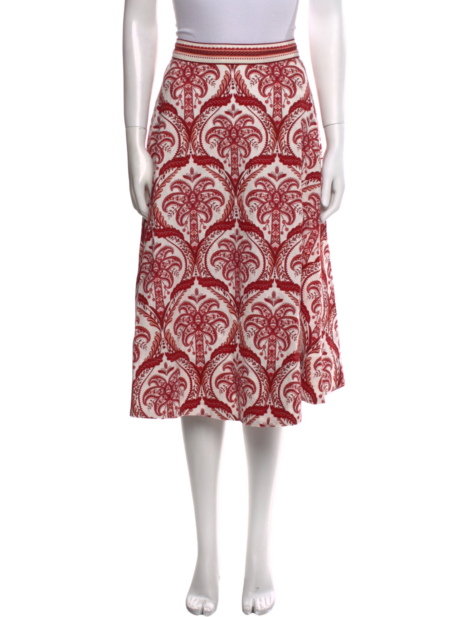 Farm Rio Paisley Print Knee-Length Skirt