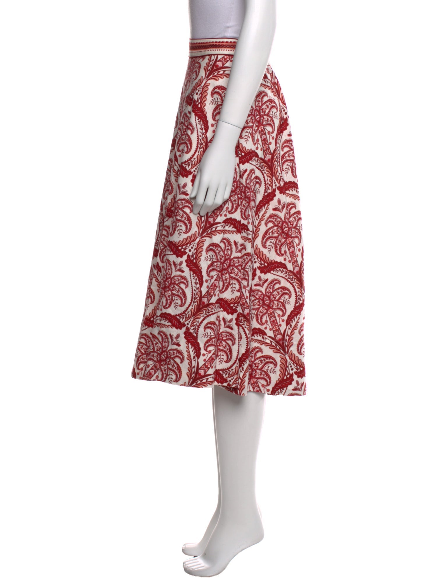 Farm Rio Paisley Print Knee-Length Skirt