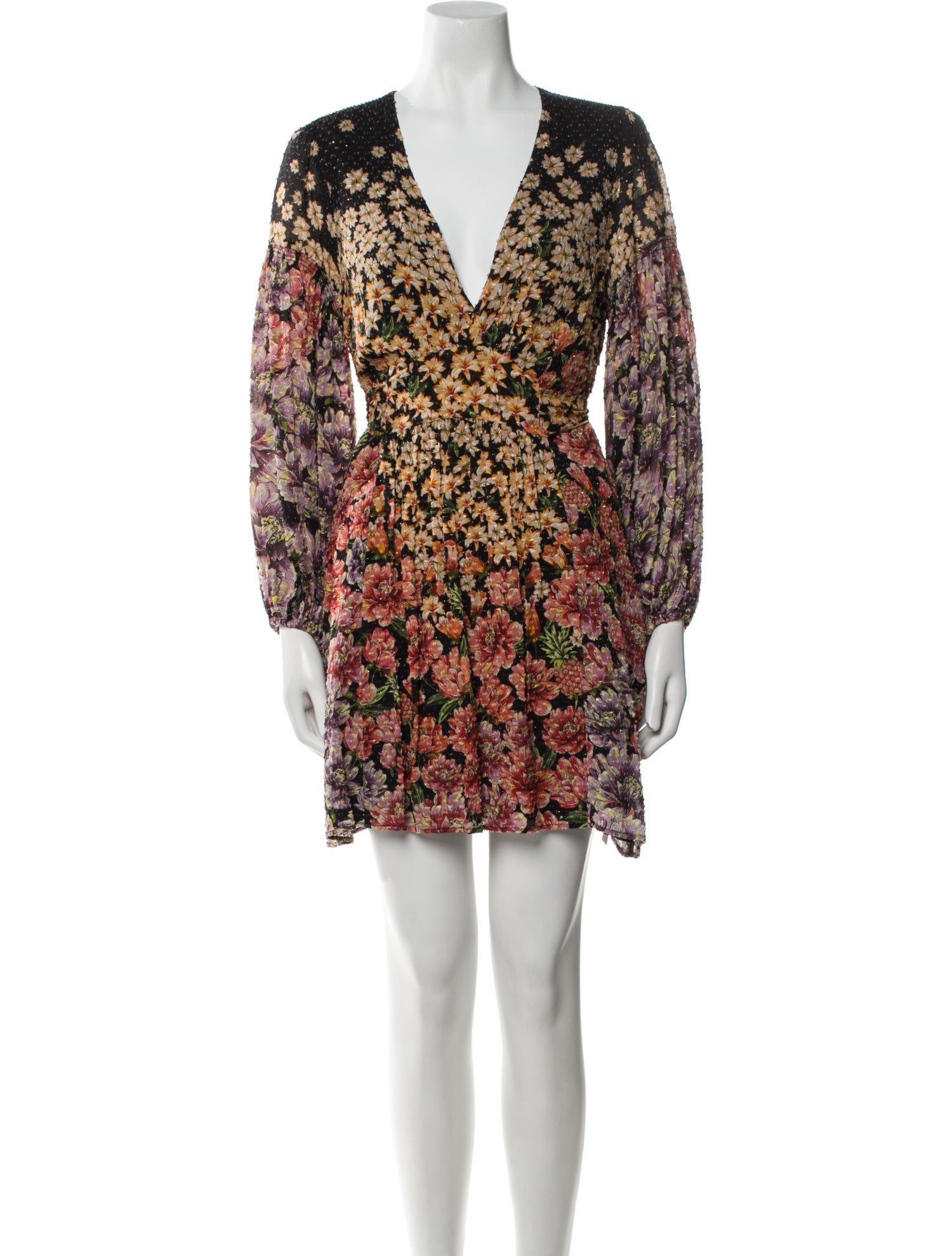 Farm Rio Floral Print Mini Dress