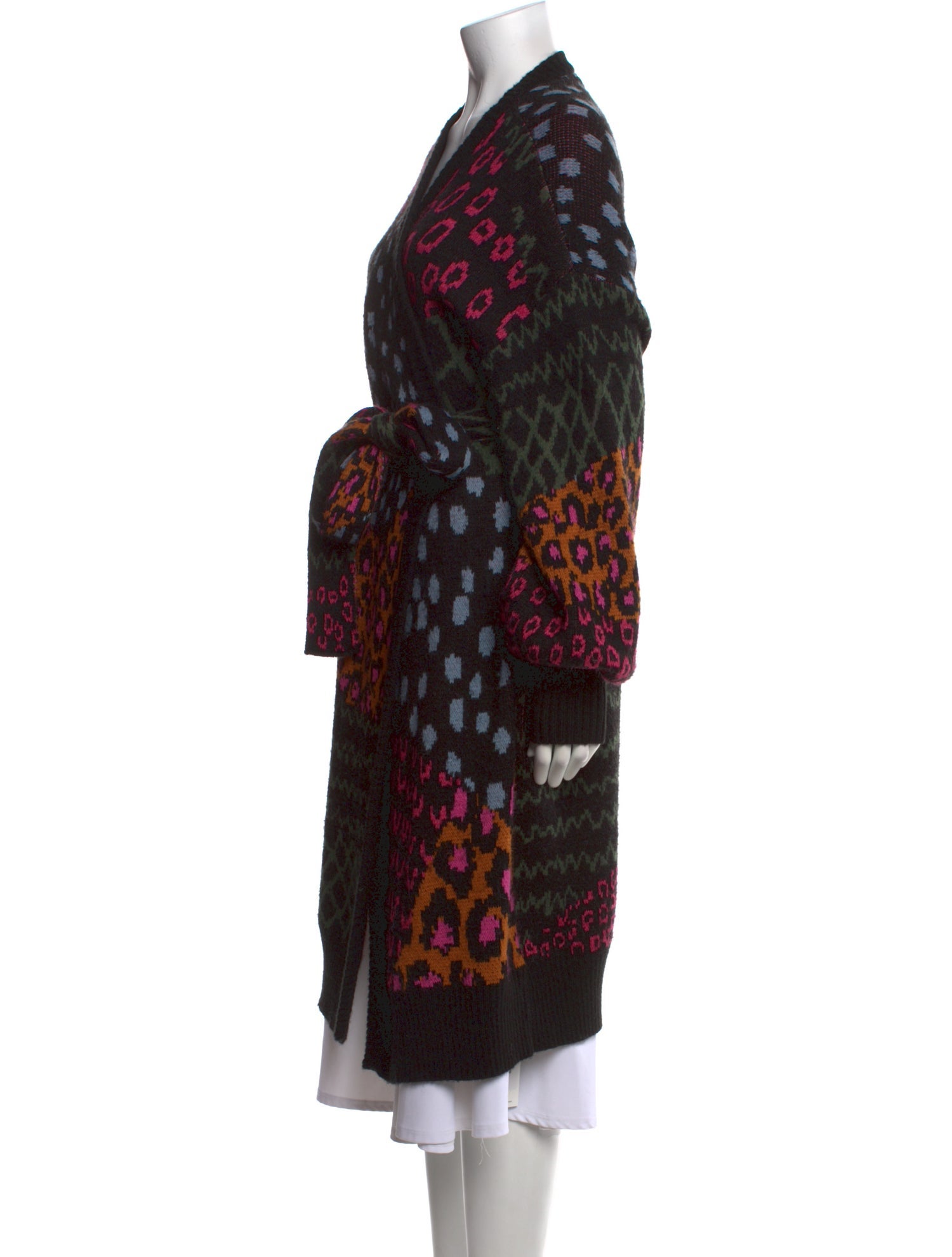 Farm Rio Printed V-Neck Sweater