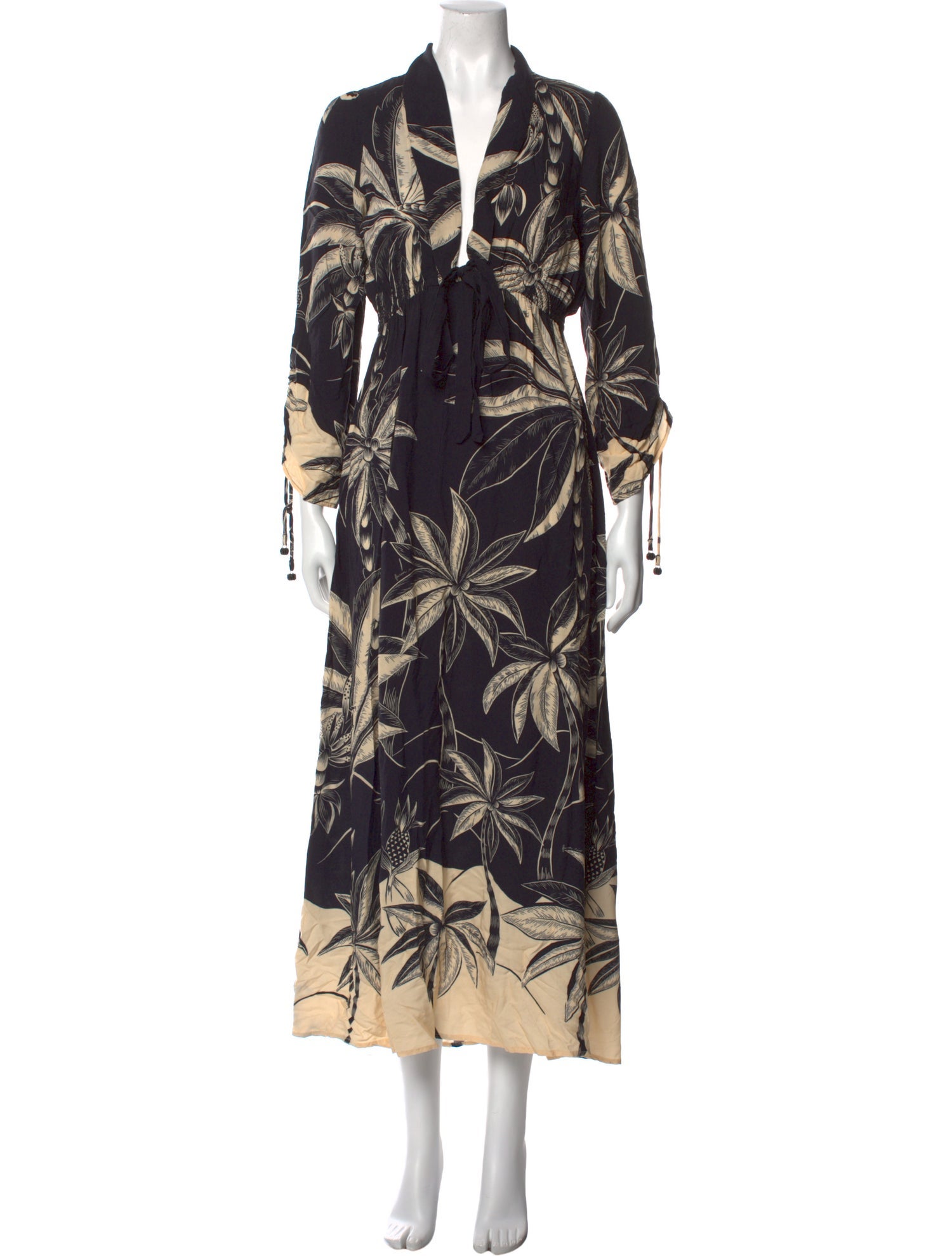 Farm Rio Floral Print Long Dress